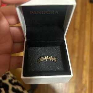Pandora Daisy Gold Ring with Sparkling White Accents